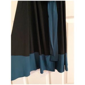 Jones Wear Dresses - Jones Wear Black & Teal Wrap Dress Jones Wear Dresses - Jones Wear Black & Teal Wrap Dress